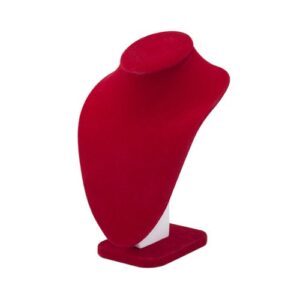 CUELLO EXHIBIDOR DE TERCIOPELO COLOR ROJO 29 CM