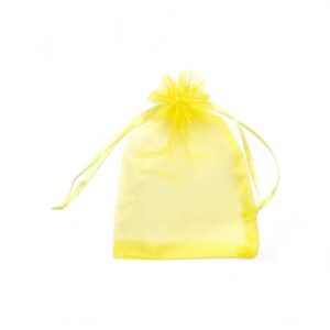 BOLSA DE ORGANZA 7X9CM AMARILLA 100 UNIDADES